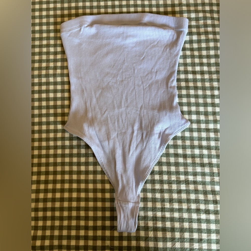 Women’s Ribbed One-Piece Bodysuit - Light Lavender